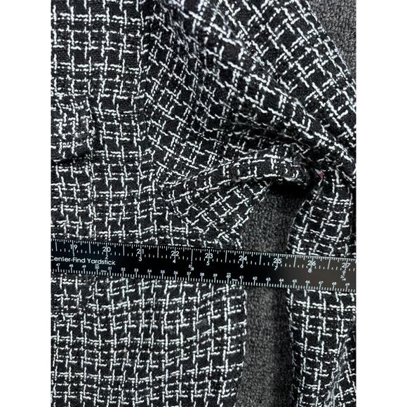 STOOSH Jacket Womens XL Black White Tweed Boucle Shacket Check Snap Front Warm - Picture 8 of 8